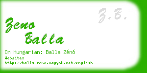 zeno balla business card