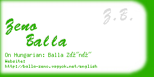 zeno balla business card